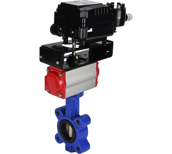 Затвор DN.ru QT450-304-EPDM-2W-Fb-H Ду100 Ру16 LUG пневмопривод, позиционер D050-51869