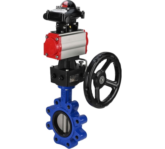 Затвор DN.ru QT450-304-EPDM-2W-Fb-H Ду150 Ру16 LUG пневмопривод, БКВ, дублер D050-50230 1