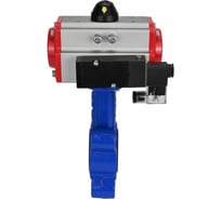 Затвор DN.ru QT450-304-EPDM-2W-Fb-H Ду50 Ру16 LUG пневмопривод, пн.распределитель D050-52034