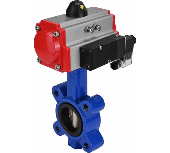 Затвор DN.ru QT450-304-EPDM-2W-Fb-H Ду50 Ру16 LUG пневмопривод, пн.распределитель D050-52034