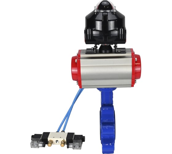 Затвор DN.ru QT450-QT450-NBR-2W-Fb-H Ду65 Ру16 LUG пн.привод, пн.распределитель, БКВ D050-50634