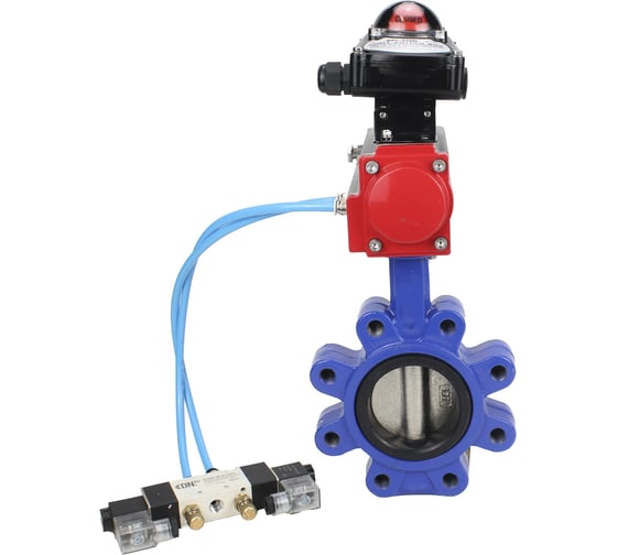 Затвор DN.ru QT450-QT450-NBR-2W-Fb-H Ду65 Ру16 LUG пн.привод, пн.распределитель, БКВ D050-50658