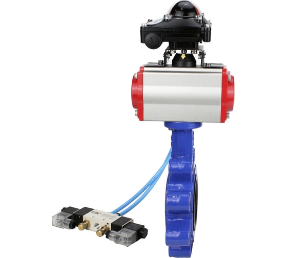 Затвор DN.ru QT450-QT450-NBR-2W-Fb-H Ду65 Ру16 LUG пн.привод, пн.распределитель, БКВ D050-50658