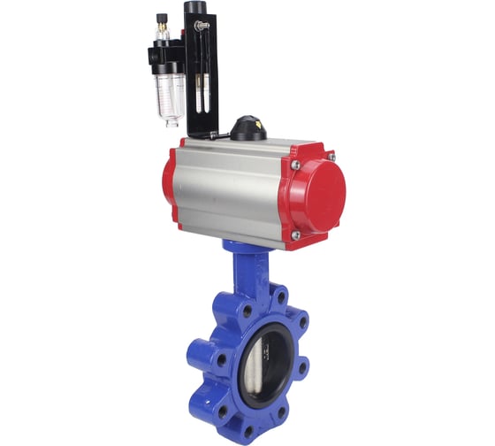 Затвор DN.ru QT450-QT450-NBR-2W-Fb-H Ду80 Ру16 LUG пн.привод, пн.распределитель, БПВ D050-50464