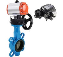 Затвор DN.ru QT450-QT450-NBR-2W-Fb-H Ду80 Ру16 LUG пневмопривод, позиционер, дублер D050-50086