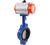 Затвор DN.ru дисковый 304-304-EPDM-2W-Fb-H Ду80 Ру16 пневмопривод, БКВ D050-47094