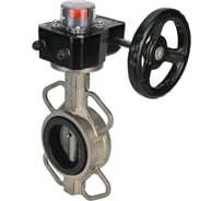 Дисковый затвор DN.ru 304-304-NBR-2W-Fb-H Ду65 Ру16 редуктор HGB-1 D050-46483