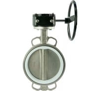 Дисковый затвор DN.ru 304-304-PTFE-2W-Fb-H Ду125 Ру16 редуктор HAM-2 D050-46540