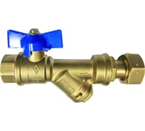 Kран шаровой для воды Bugatti с фильром, DN15 Rp3/4" x G3/4" PN20 арт.5501 05501028