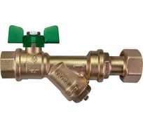Kран шаровой для воды Bugatti с фильтром Eco Valve Rp3/4" x G3/4" DN15 PN20 арт.747G 0747G631