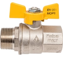 Kран шаровой для газа Bugatti EN331 Rp1"x R1" DN25 MOP5 арт.457 04570041