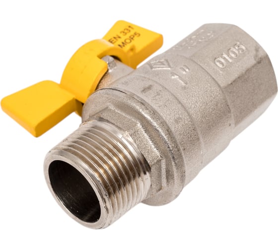 Kран шаровой для газа Bugatti EN331 Rp1"x R1" DN25 MOP5 арт.457 04570041