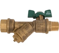 Kран шаровой для воды Bugatti с фильтром Eco Valve Rp1/2" x R1/2" DN15 PN20 арт.743G 0743G04