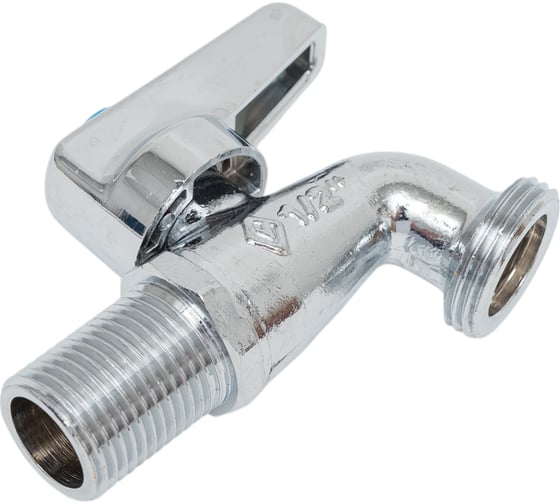 Mиникран шаровой для стиральной машины Bugatti хром, G1/2"x G3/4" арт.892 08920002
