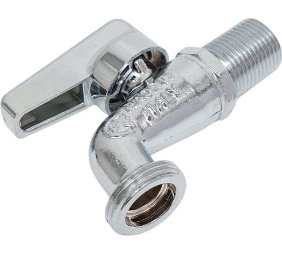 Mиникран шаровой для стиральной машины Bugatti хром, G1/2"x G3/4" арт.892 08920002