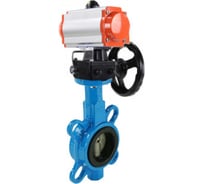 Затвор дисковый DN.ru 304-304-VITON-2W-Fb-H Ду125 Ру16 пневмопривод, ручной дублёр, БКВ D050-47288