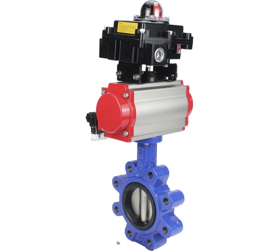 Затвор DN.ru QT450-304-EPDM-2W-Fb-H Ду100 Ру16 LUG пн.привод, пн.распределитель, БКВ D050-51191 1