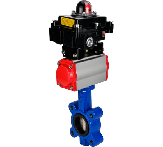 Затвор DN.ru QT450-304-EPDM-2W-Fb-H Ду150 Ру16 LUG пневмопривод, БКВ D050-51895