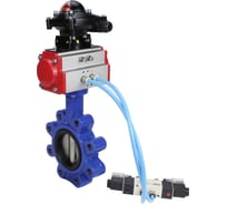 Затвор DN.ru QT450-304-EPDM-2W-Fb-H Ду50 Ру16 LUG пн.привод, пн.распределитель, БКВ D050-52274