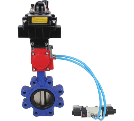 Затвор DN.ru QT450-304-NBR-2W-Fb-H Ду150 Ру16 LUG пн.привод, пн.распред., БПВ, БКВ D050-52540 1