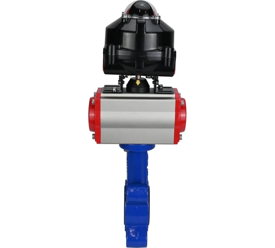 Затвор DN.ru QT450-304-NBR-2W-Fb-H Ду80 Ру16 LUG пневмопривод, БКВ D050-50161