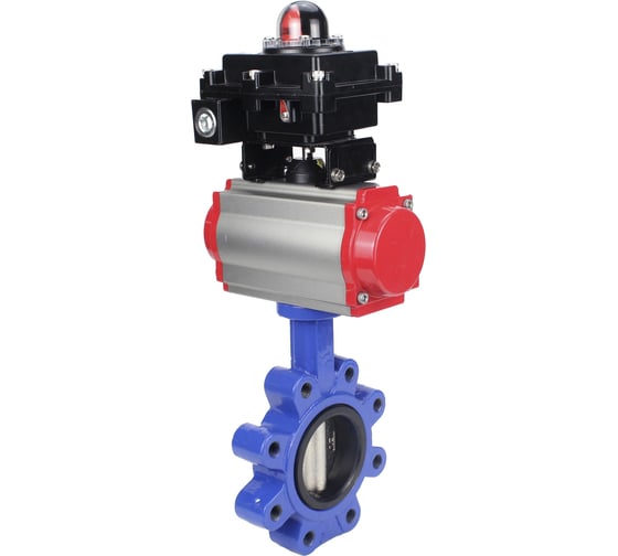 Затвор DN.ru QT450-QT450-EPDM-2W-Fb-H Ду150 Ру16 LUG пн.привод, пн.распределитель, БКВ D050-52306