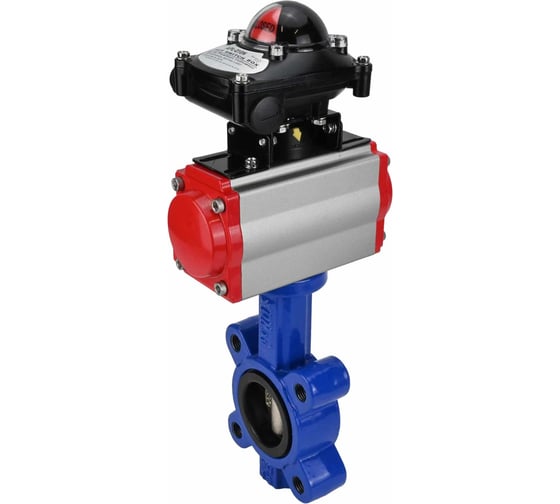 Затвор DN.ru QT450-QT450-EPDM-2W-Fb-H Ду65 Ру16 LUG пневмопривод, БКВ D050-50214