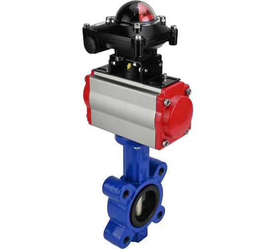 Затвор DN.ru QT450-QT450-EPDM-2W-Fb-H Ду65 Ру16 LUG пневмопривод, БКВ D050-50214
