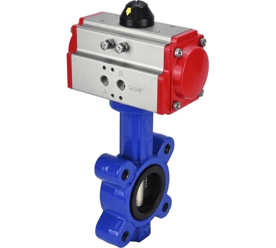 Затвор DN.ru QT450-QT450-EPDM-2W-Fb-H Ду80 Ру16 LUG пневмопривод D050-51832