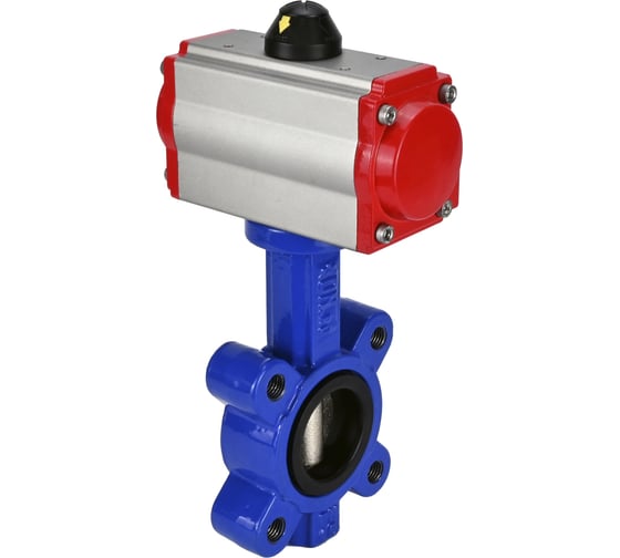 Затвор DN.ru QT450-QT450-EPDM-2W-Fb-H Ду80 Ру16 LUG пневмопривод D050-51832