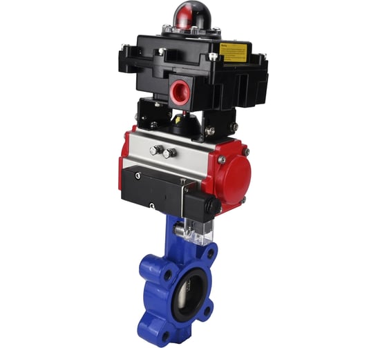 Затвор DN.ru QT450-QT450-EPDM-2W-Fb-H Ду65 Ру16 LUG пн.привод, пн.распределитель, БКВ D050-52302 1