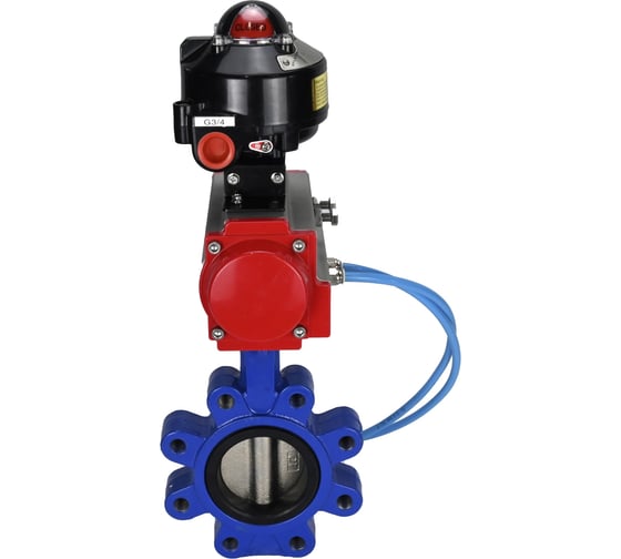 Затвор DN.ru QT450-QT450-EPDM-2W-Fb-H Ду80 Ру16 LUG пн.привод, пн.распределитель, БКВ D050-52192