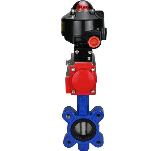 Затвор DN.ru QT450-QT450-EPDM-2W-Fb-H Ду80 Ру16 LUG пневмопривод, БКВ D050-51928