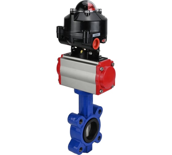 Затвор DN.ru QT450-QT450-EPDM-2W-Fb-H Ду80 Ру16 LUG пневмопривод, БКВ D050-51928