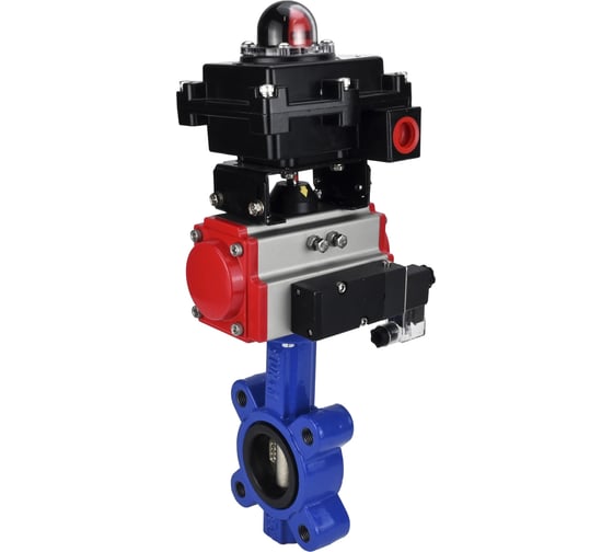 Затвор DN.ru QT450-QT450-NBR-2W-Fb-H Ду50 Ру16 LUG пн.привод, пн.распределитель, БКВ D050-52343 1