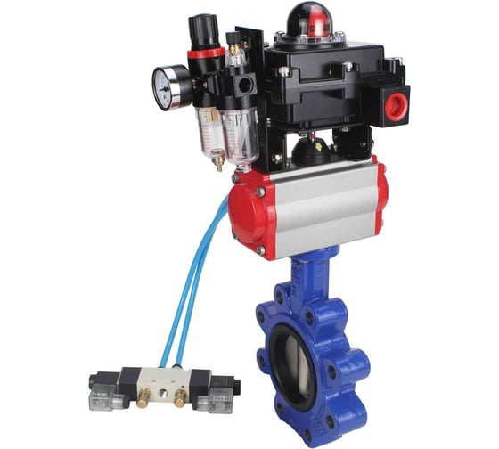 Затвор DN.ru QT450-QT450-NBR-2W-Fb-H Ду65 Ру16 LUG пн.привод, пн.распред., БПВ, БКВ D050-51000