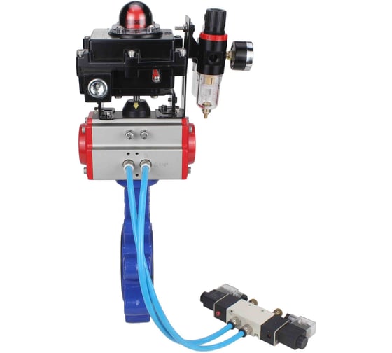 Затвор DN.ru QT450-QT450-NBR-2W-Fb-H Ду65 Ру16 LUG пн.привод, пн.распред., БПВ, БКВ D050-51000