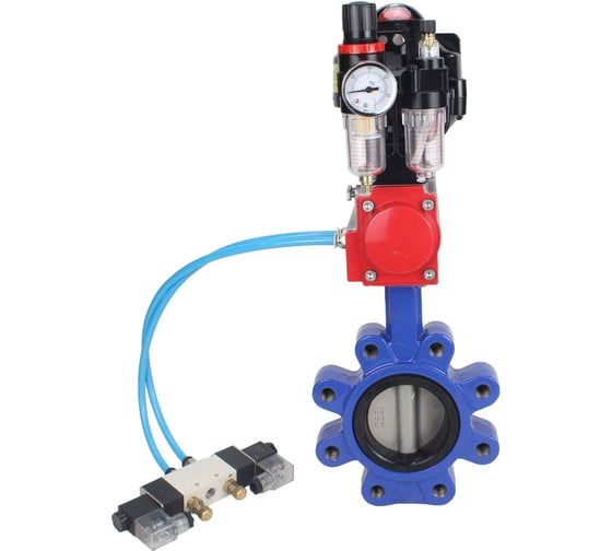 Затвор DN.ru QT450-QT450-NBR-2W-Fb-H Ду80 Ру16 LUG пн.привод, пн.распред., БПВ, БКВ D050-52435