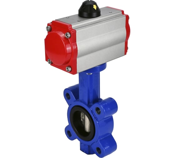 Затвор DN.ru QT450-QT450-NBR-2W-Fb-H Ду150 Ру16 LUG пневмопривод D050-49993 1