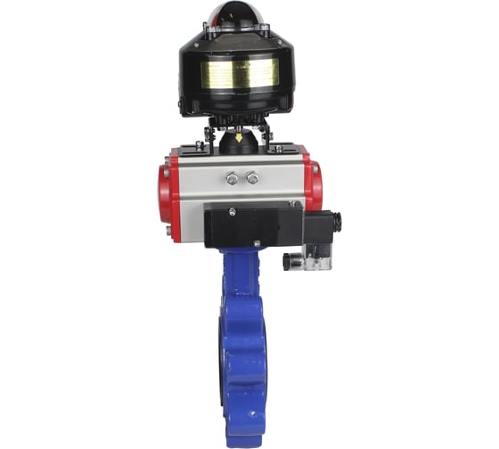 Затвор DN.ru QT450-QT450-NBR-2W-Fb-H Ду80 Ру16 LUG пн.привод, пн.распределитель, БКВ D050-52363