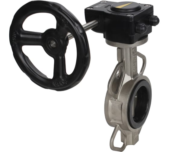 Дисковый затвор DN.ru 304-304-VITON-2W-Fb-H Ду100 Ру16 редуктор HAM-1 D050-46566