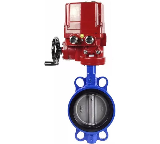 Дисковый затвор DN.ru QT450-QT450-NBR-2W-Fb-H LUG Ду100 Ру16 электропривод EX-010 380В D050-53035 1