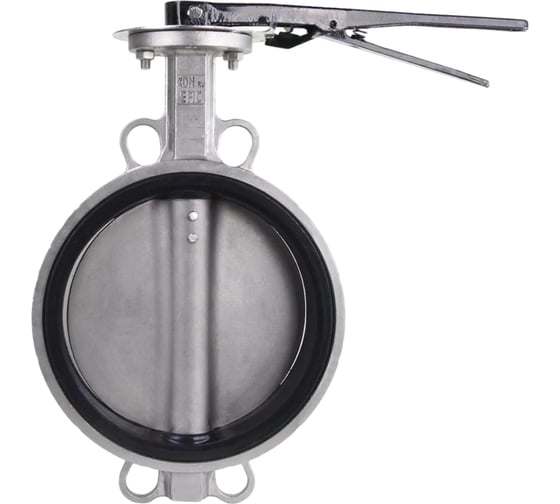 Дисковый поворотный затвор DN.ru 304-304-VITON-2W-Fb-H Ду200 Ру16 с рукояткой D050-46277 1