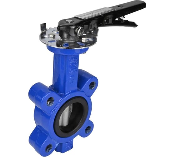 Дисковый затвор DN.ru поворотный QT450-QT450-EPDM-2W-Fb-H Ду150 Ру16 LUG с рукояткой D050-49984