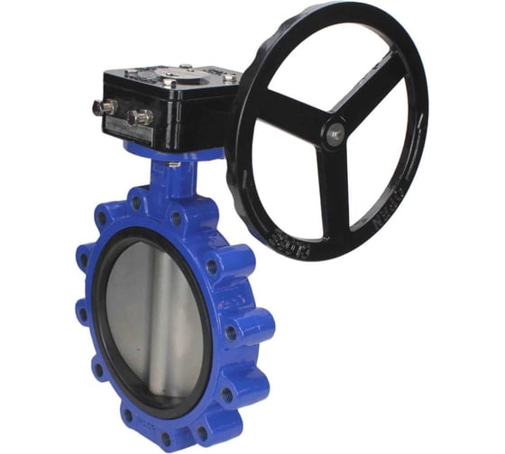 Дисковый затвор DN.ru поворотный QT450-304-NBR-2W-Fb-R Ду300 Ру16 LUG с редуктором D050-49978 1