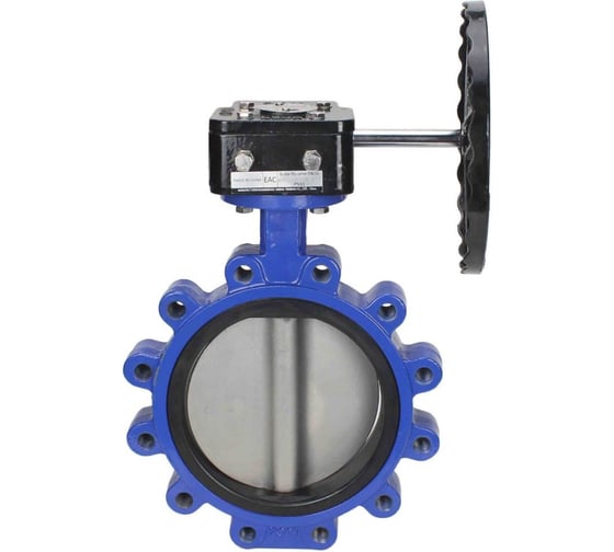 Дисковый затвор DN.ru поворотный QT450-QT450-NBR-2W-Fb-R Ду250 Ру16 LUG с редуктором D050-49959