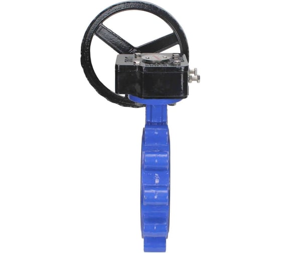 Дисковый затвор DN.ru поворотный QT450-QT450-NBR-2W-Fb-R Ду250 Ру16 LUG с редуктором D050-49959