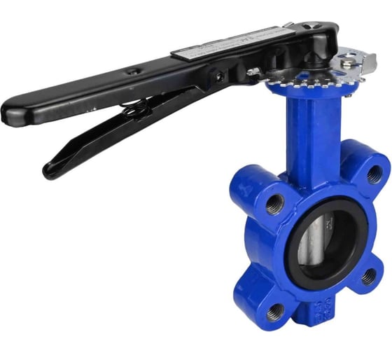 Дисковый затвор DN.ru поворотный QT450-304-NBR-2W-Fb-H Ду150 Ру16 LUG с рукояткой D050-49975