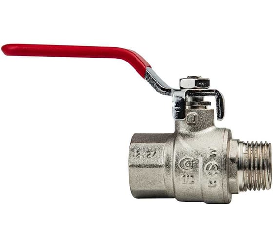 Кран шаровой KROMWELL ручка-рычаг, 1/2", внутренняя - внутренняя резьба KW.283.04