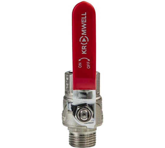 Кран шаровой KROMWELL ручка-рычаг, 1/2", внутренняя - внутренняя резьба KW.283.04